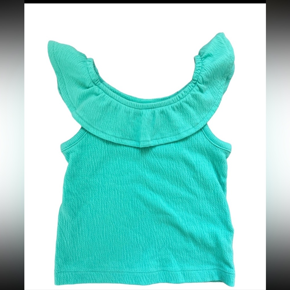 Carter’s Baby Girl Aqua Flutter Sleeve Top | 6M